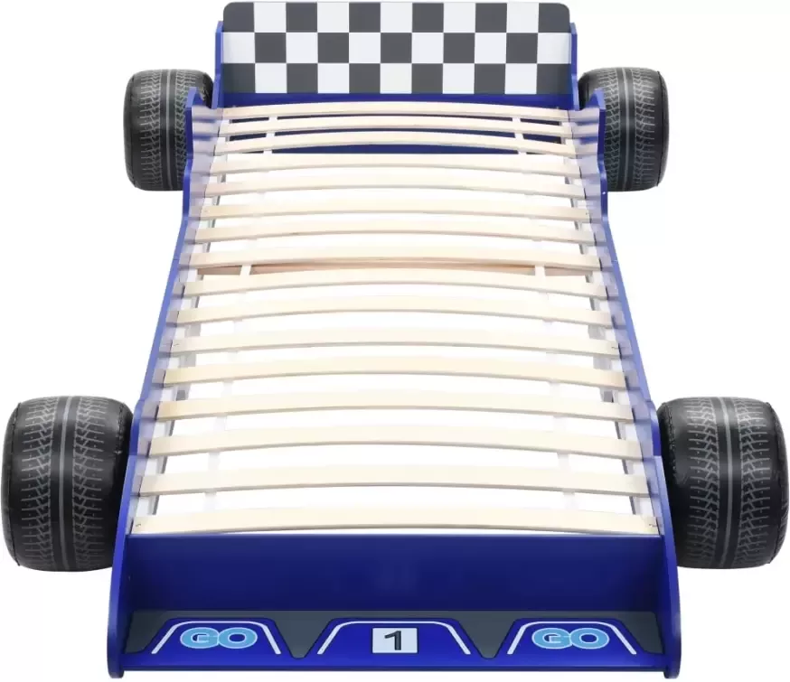 VidaXL -Kinderbed-raceauto-blauw-90x200-cm - Foto 1