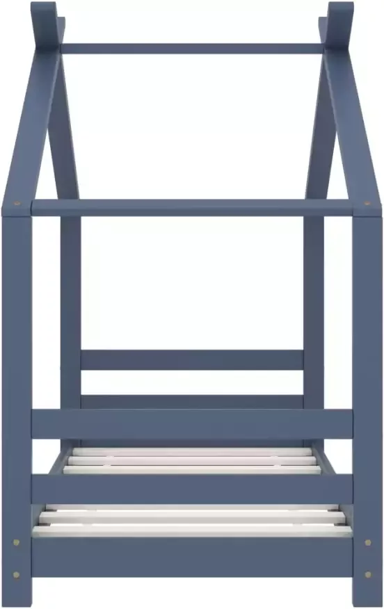 VidaXL -Kinderbedframe-massief-grenenhout-grijs-70x140-cm - Foto 4