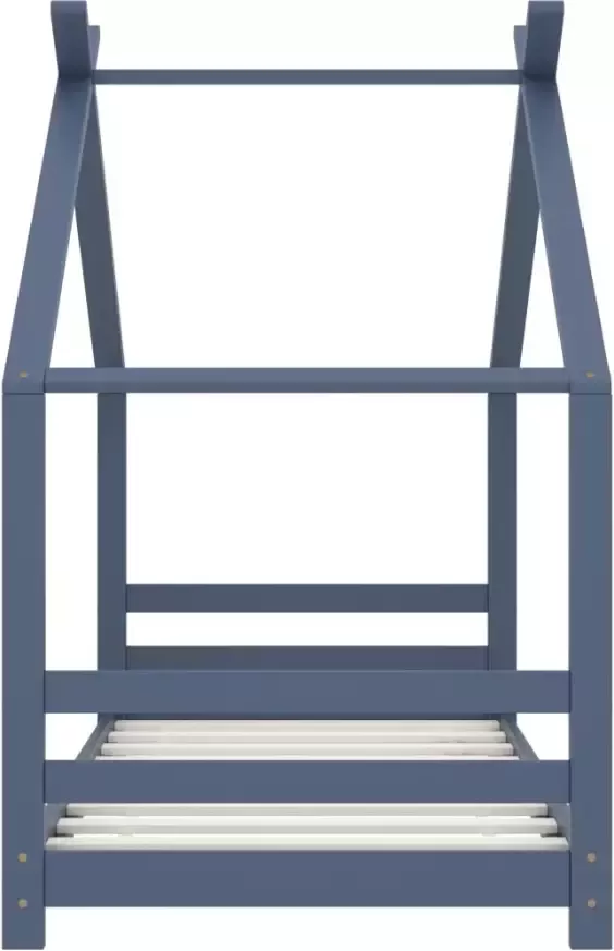 VidaXL -Kinderbedframe-massief-grenenhout-grijs-80x160-cm - Foto 3