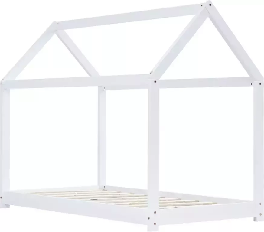 VidaXL -Kinderbedframe-massief-grenenhout-wit-80x160-cm - Foto 4