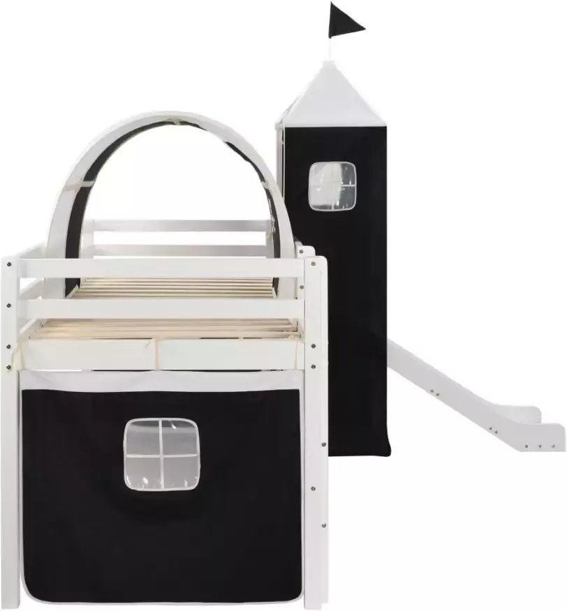 Vida XL Kinderhoogslaper met glijbaan en ladder 97x208 cm grenenhout SKU: V282709 - Foto 5