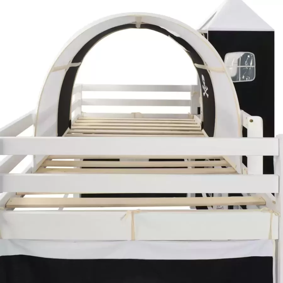 Vida XL Kinderhoogslaper met glijbaan en ladder 97x208 cm grenenhout SKU: V282709
