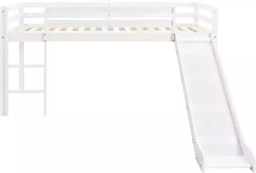 Vida XL Kinderhoogslaper met glijbaan en ladder grenenhout 97x208 cm SKU: V282713 - Foto 3