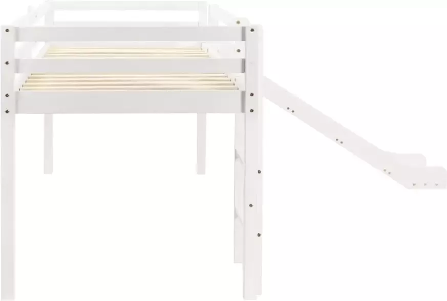 Vida XL Kinderhoogslaper met glijbaan en ladder grenenhout 97x208 cm SKU: V282713 - Foto 2