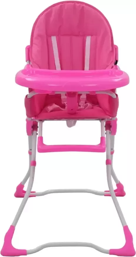 VIDAXL Kinderstoel hoog roze en wit - Foto 3