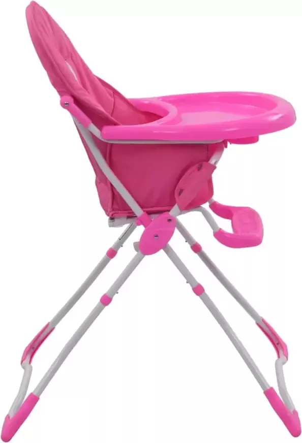 VIDAXL Kinderstoel hoog roze en wit - Foto 2