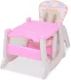 VIDAXL Kinderstoel met blad 3-in-1 verstelbaar roze - Thumbnail 3
