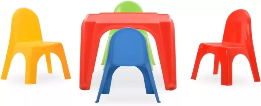 VIDAXL Kindertafel en stoelenset PP - Foto 3