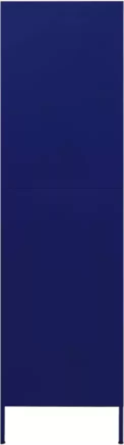 VidaXL -Kledingkast-90x50x180-cm-staal-marineblauw - Foto 4