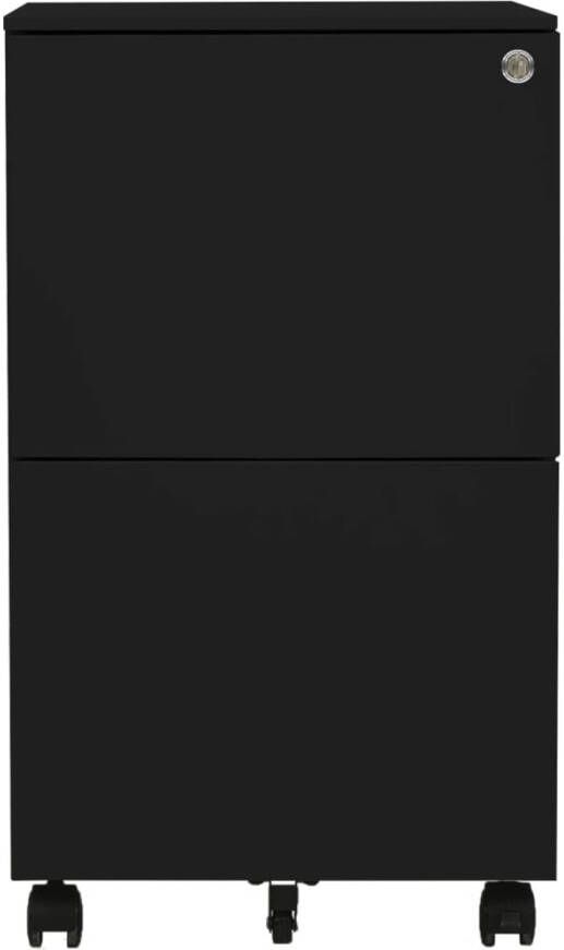 VidaXL -Ladeblok-verrijdbaar-39x45x67-cm-staal-zwart - Foto 3