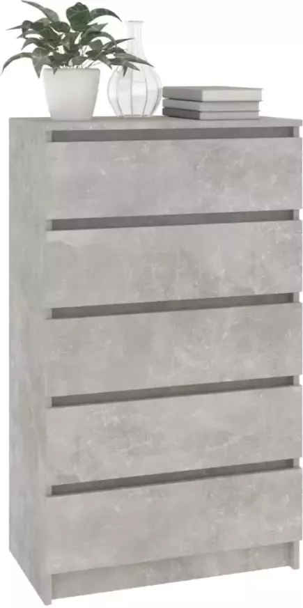 VIDAXL Ladekast 60x36x103 cm bewerkt hout betongrijs
