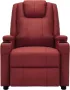 VIDAXL Fauteuil verstelbaar kunstleer wijnrood - Thumbnail 3