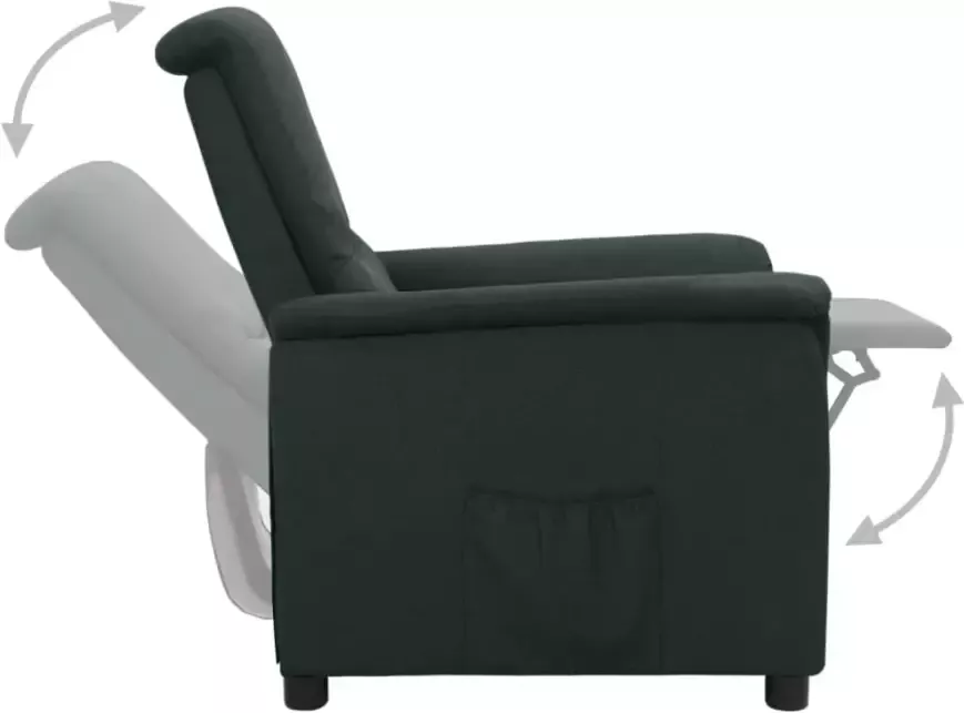VIDAXL Fauteuil verstelbaar stof donkergroen