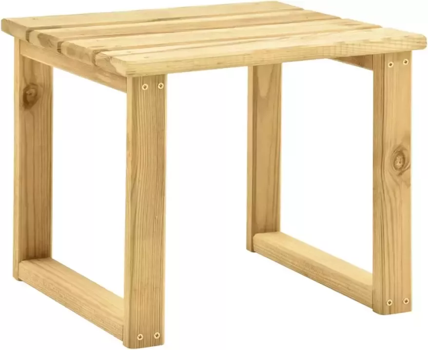 VIDAXL Ligbed met tafeltje en kussen geïmpregneerd grenenhout - Foto 1