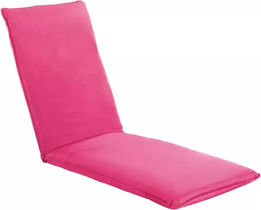 VIDAXL Ligstoel inklapbaar oxford stof roze - Foto 1