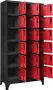 VidaXL -Lockerkast-90x40x180-cm-staal-antracietkleurig-en-rood - Thumbnail 3