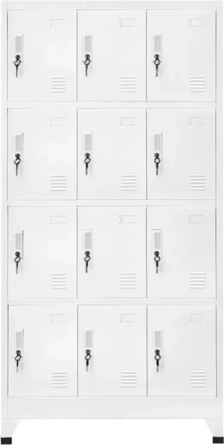 Vida XL Lockerkast met 12 compartimenten 90x45x180 cm SKU: V244476 - Foto 5