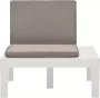 VIDAXL Loungestoelen 2 st met kussens kunststof wit - Thumbnail 3