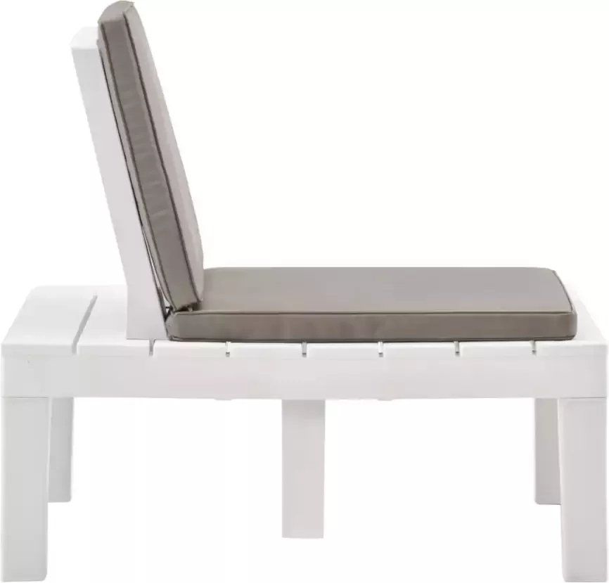 VIDAXL Loungestoelen 4 st met kussens kunststof wit - Foto 2