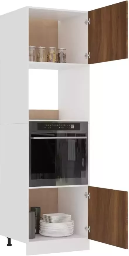VidaXL Magnetronkast Lyon 60x57x207 cm bewerkt hout bruin eikenkleur - Foto 6