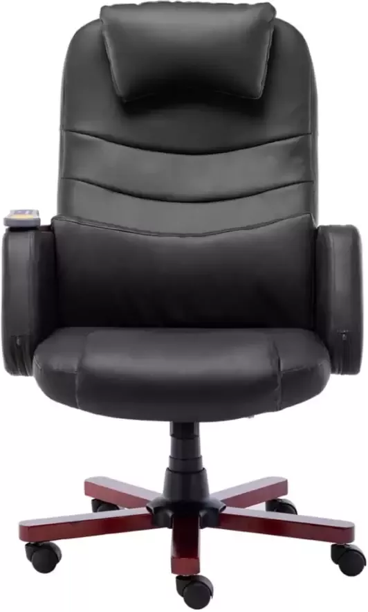 VidaXL -Massage-kantoorstoel-kunstleer-zwart - Foto 4