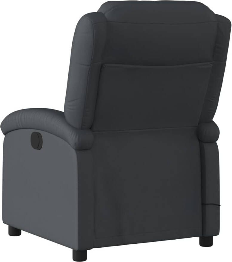 Vida XL vidaXL Massagestoel echt leer zwart-VXL-371793