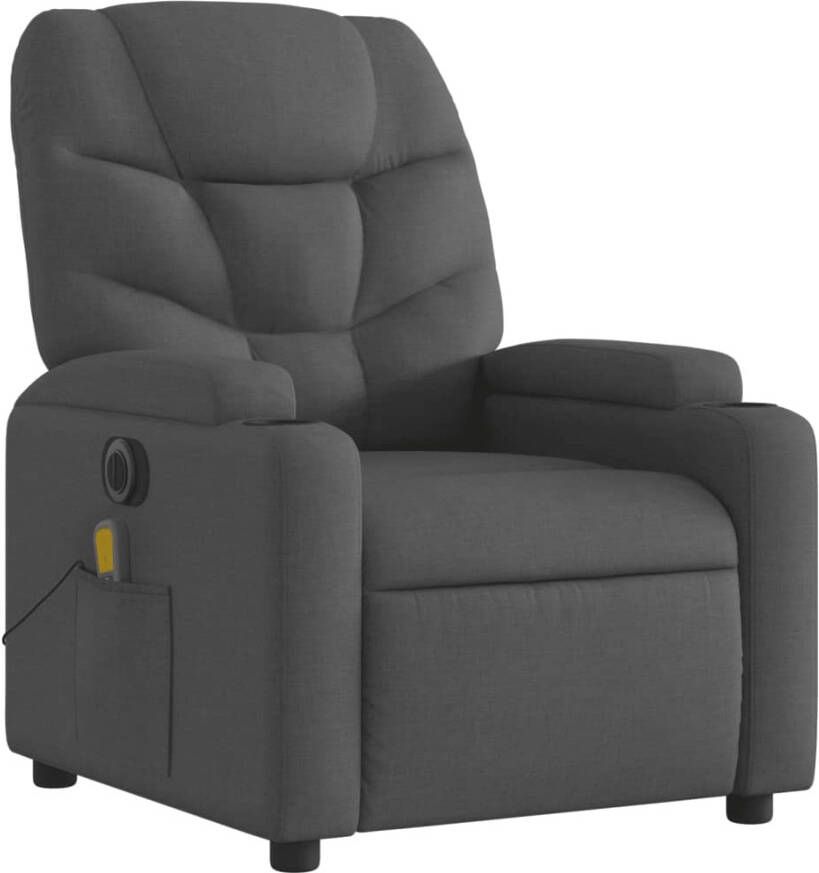 Vida XL Massagestoel elektrisch verstelbaar stof donkergrijs SKU: V3204585 - Foto 2