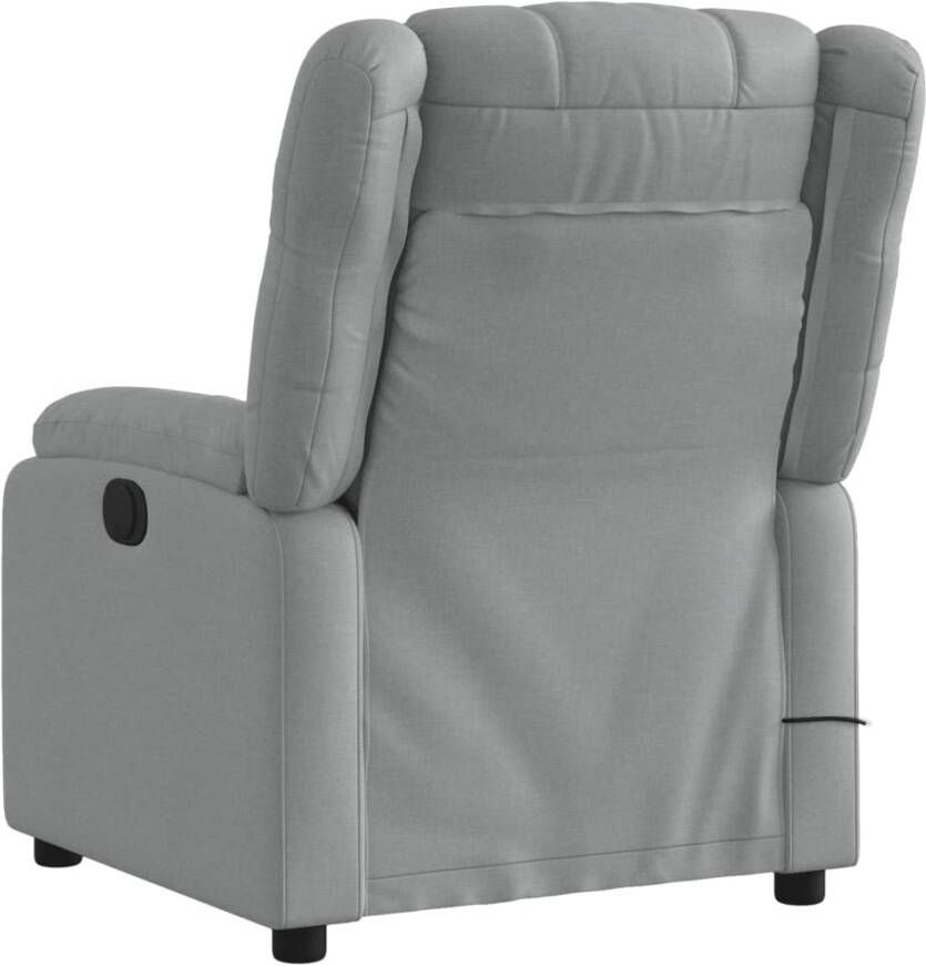 Vida XL Massagestoel elektrisch verstelbaar stof lichtgrijs SKU: V3205190 - Foto 3