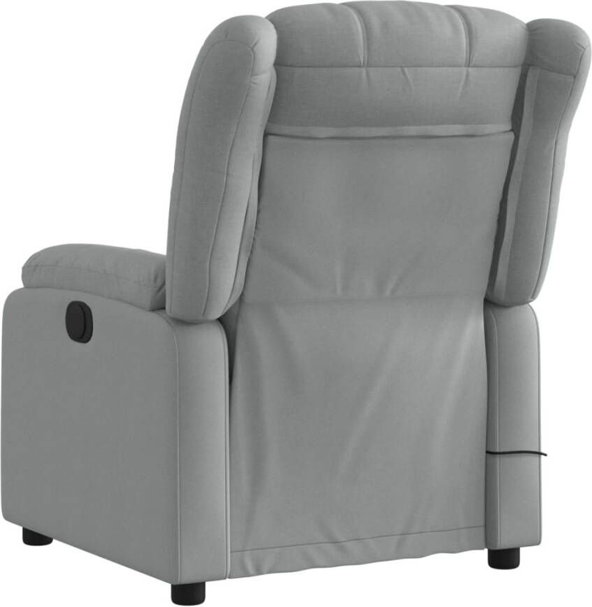 Vida XL Massagestoel elektrisch verstelbaar stof lichtgrijs SKU: V3205304 - Foto 2