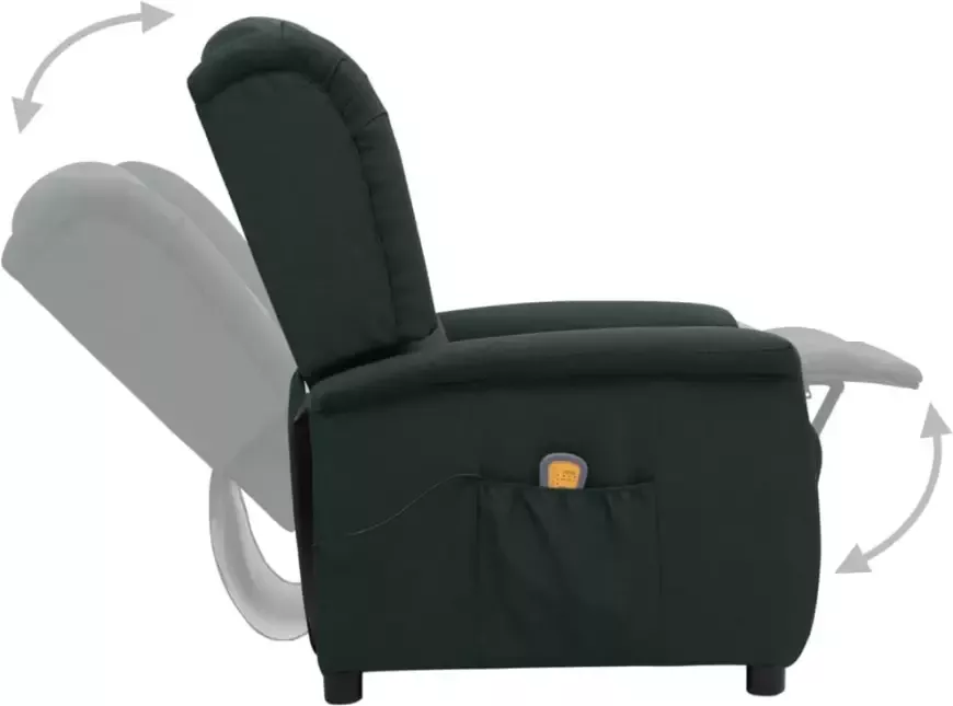 VIDAXL Massagestoel stof donkergroen