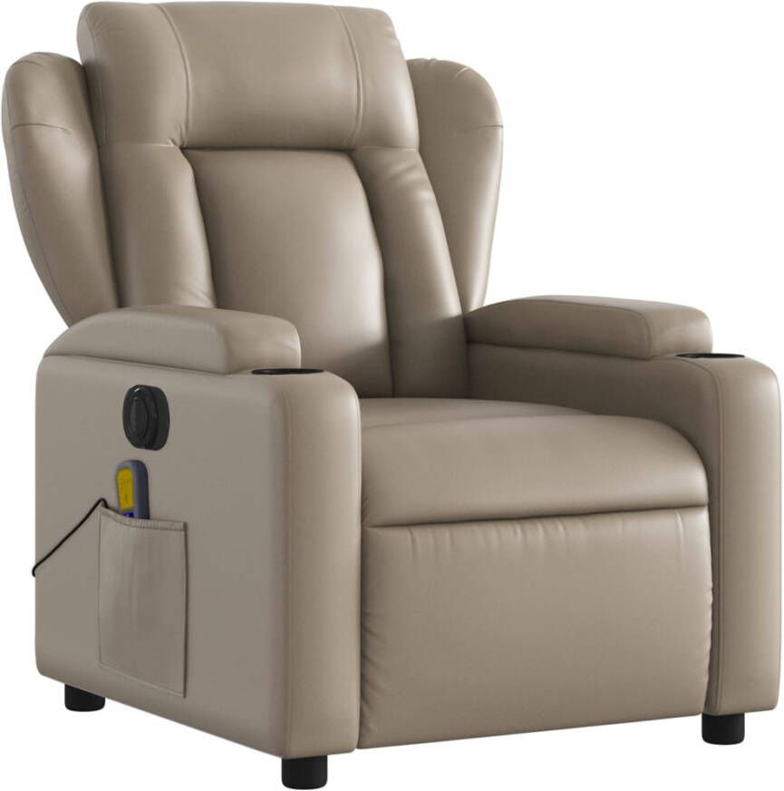 Vida XL vidaXL Massagestoel verstelbaar elektrisch kunstleer cappuccinokleurig-VXL-3204543 - Foto 4