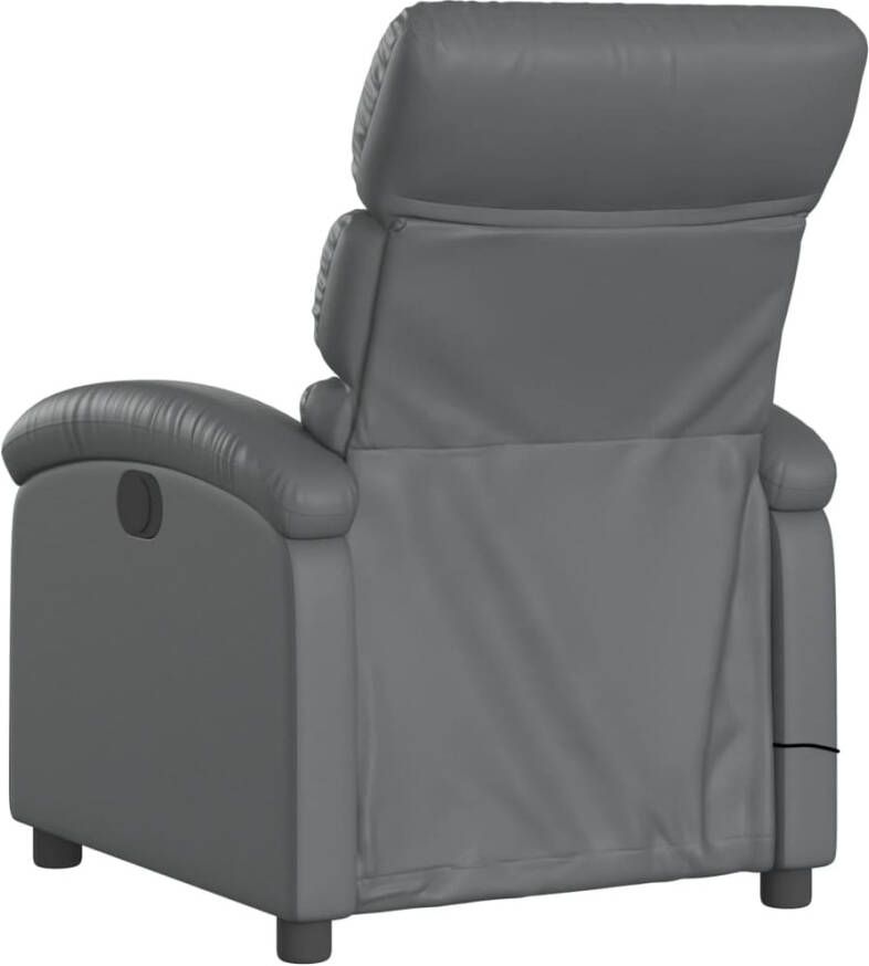 Vida XL Massagestoel verstelbaar elektrisch kunstleer grijs SKU: V3204036 - Foto 2