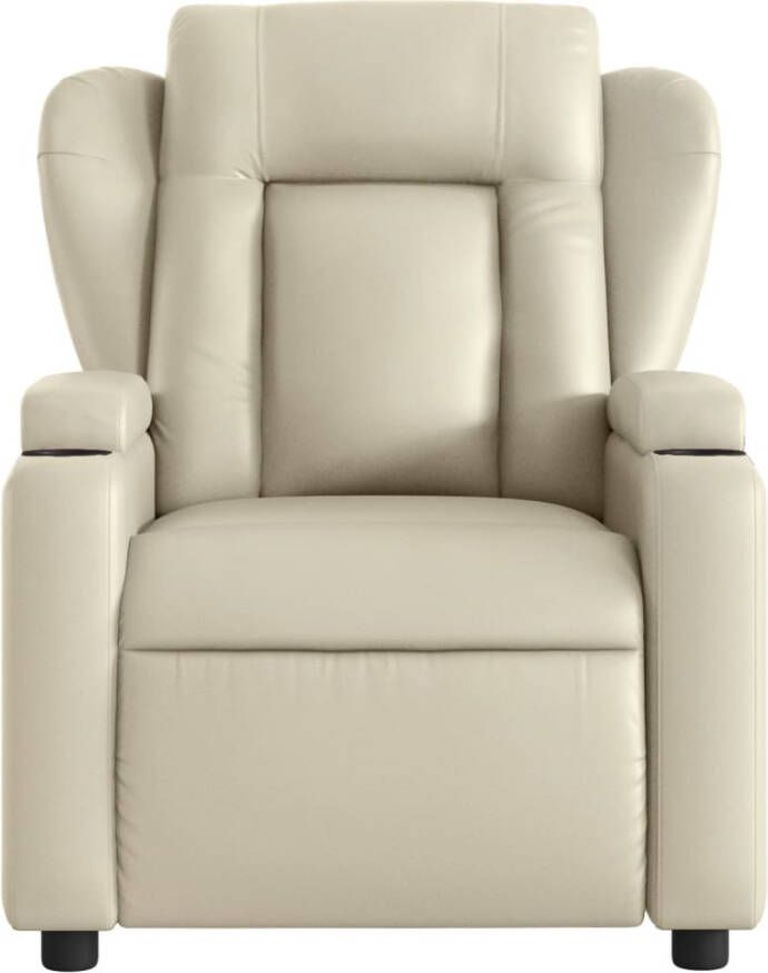 VidaXL Massagestoel verstelbaar kunstleer crème - Foto 3