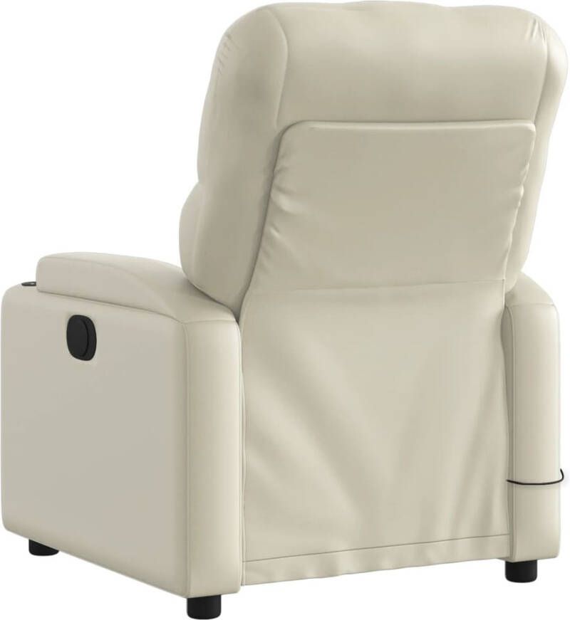 VidaXL Massagestoel verstelbaar kunstleer crème - Foto 3