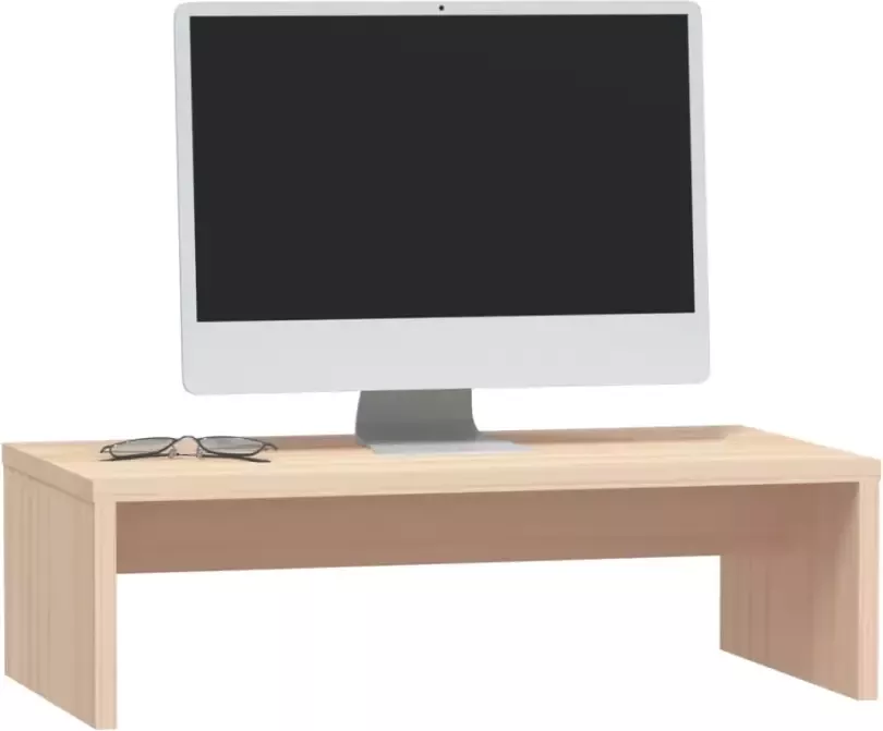 VidaXL -Monitorstandaard-50x27x15-cm-massief-grenenhout - Foto 4