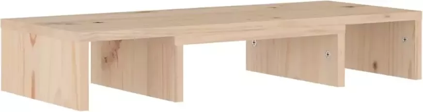 VidaXL -Monitorstandaard-60x24x10 5-cm-massief-grenenhout - Foto 4