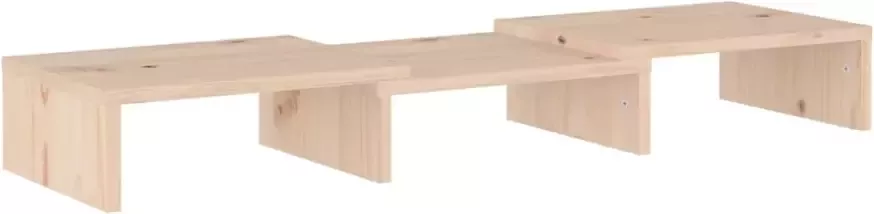 VidaXL -Monitorstandaard-60x24x10 5-cm-massief-grenenhout - Foto 3