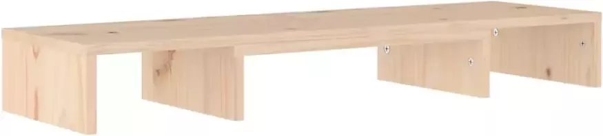 VidaXL -Monitorstandaard-80x24x10 5-cm-massief-grenenhout - Foto 4