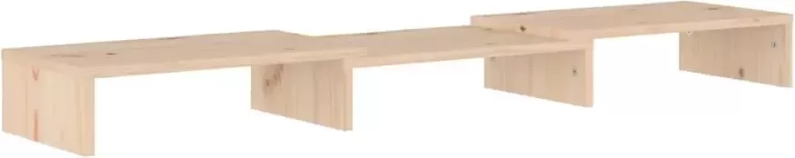 VidaXL -Monitorstandaard-80x24x10 5-cm-massief-grenenhout - Foto 3