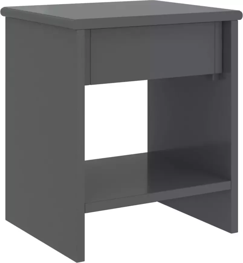 VidaXL -Nachtkastje-35x30x40-cm-massief-grenenhout-donkergrijs - Foto 2