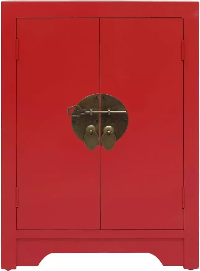 VIDAXL Nachtkastje 38x28x52 cm paulowniahout rood