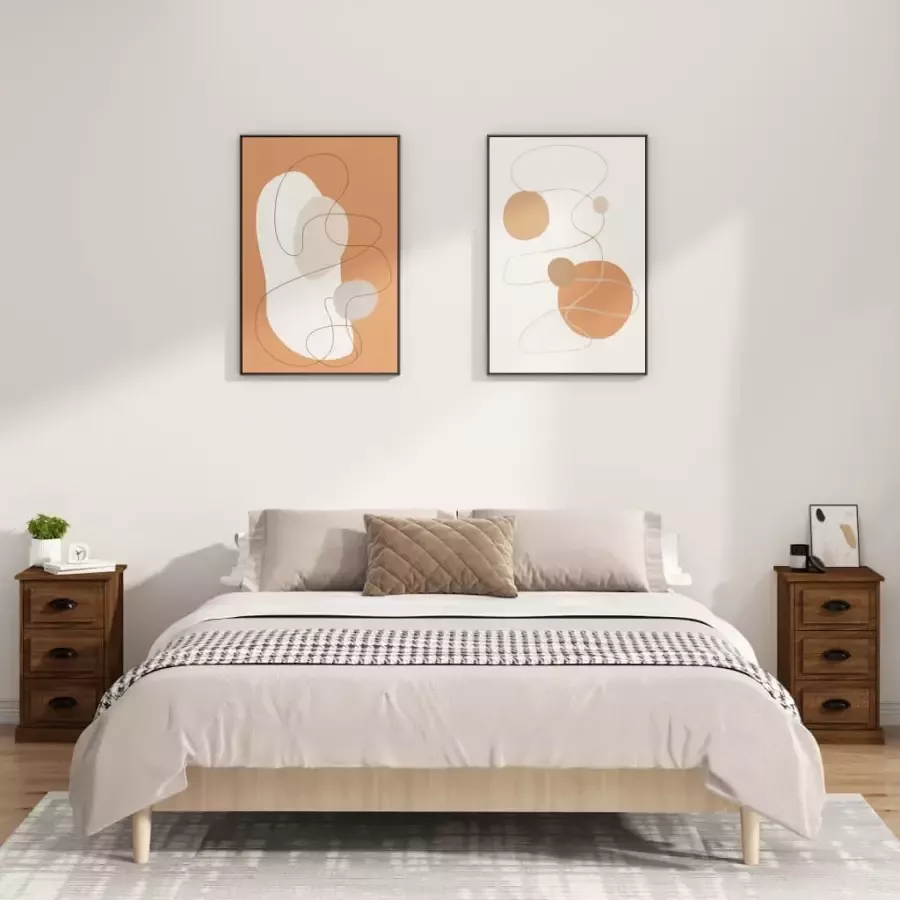 VidaXL -Nachtkastje-39x39x67-cm-bewerkt-hout-bruineikenkleurig - Foto 5