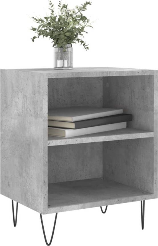 VidaXL -Nachtkastje-40x30x50-cm-bewerkt-hout-betongrijs - Foto 7