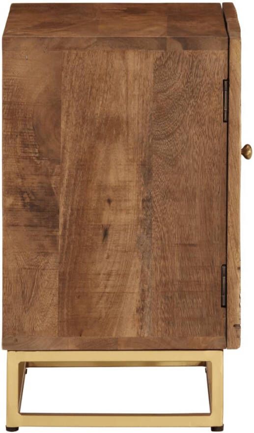 VidaXL -Nachtkastje-40x30x50-cm-massief-mangohout-en-ijzer - Foto 13