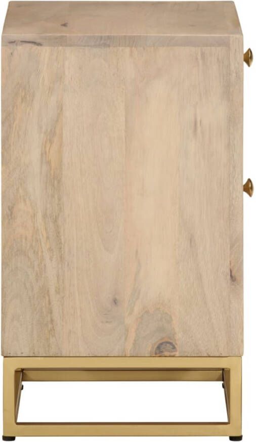 VidaXL -Nachtkastje-40x30x50-cm-massief-mangohout-en-ijzer - Foto 15