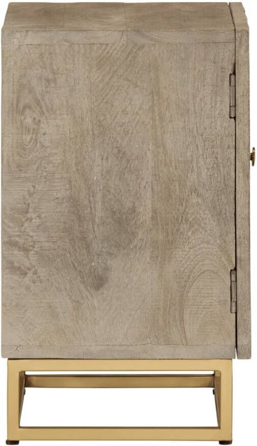 VidaXL -Nachtkastje-40x30x50-cm-massief-mangohout-en-ijzer - Foto 14