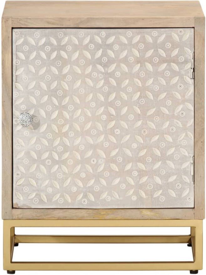 VidaXL -Nachtkastje-40x30x50-cm-massief-mangohout-en-ijzer - Foto 10