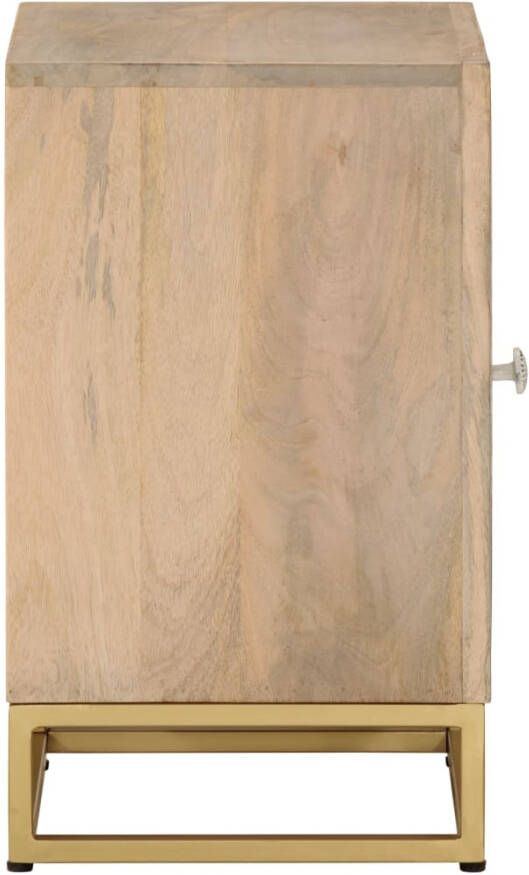 VidaXL -Nachtkastje-40x30x50-cm-massief-mangohout-en-ijzer - Foto 12