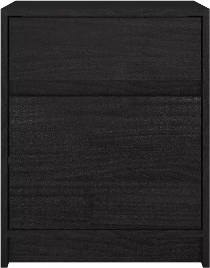 VidaXL -Nachtkastje-40x31x50-cm-massief-grenenhout-zwart - Foto 5