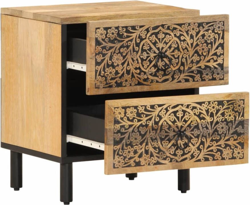 VidaXL -Nachtkastje-40x33x46-cm-massief-mangohout - Foto 4